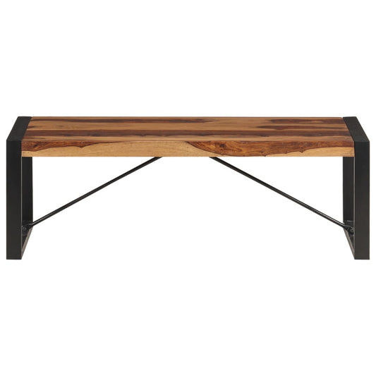 Coffee Table Brown Solid Acacia wood, Powder-Coated Steel