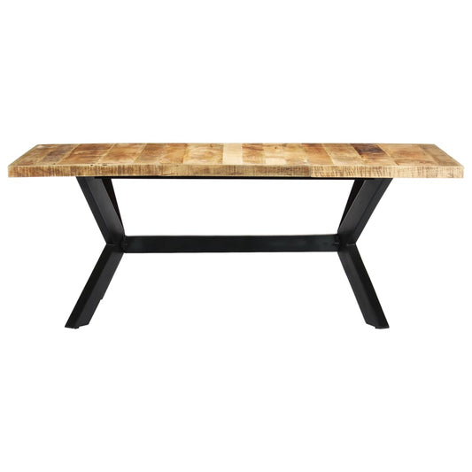 Dining Table Brown Solid Mango Wood 78.7 x 39.4 x 29.5 in