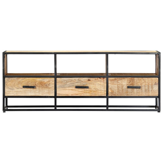 TV Cabinet Natural wood with black frame