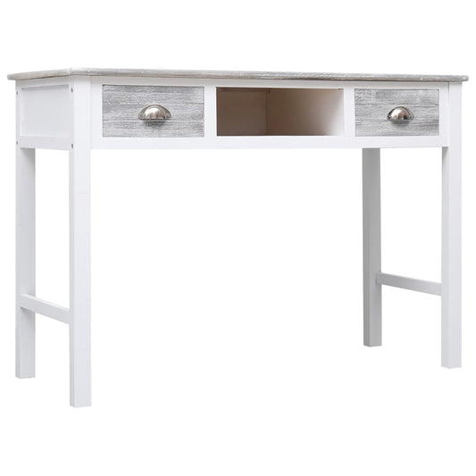 Desk Grey Paulownia wood Medium Desk Rectangular Vintage