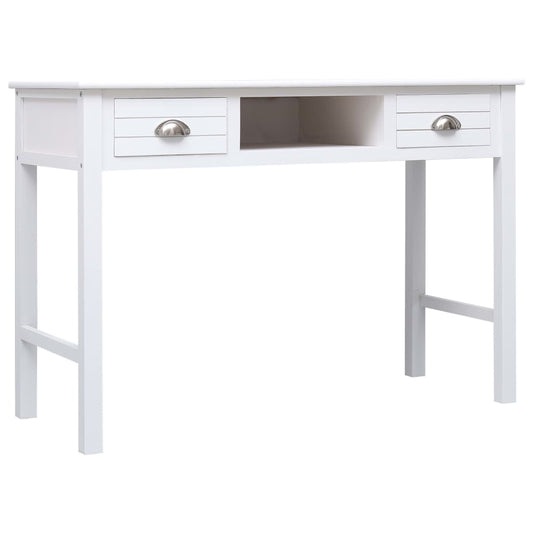 Desk White Solid Paulownia wood and Solid Poplar wood Medium Desk