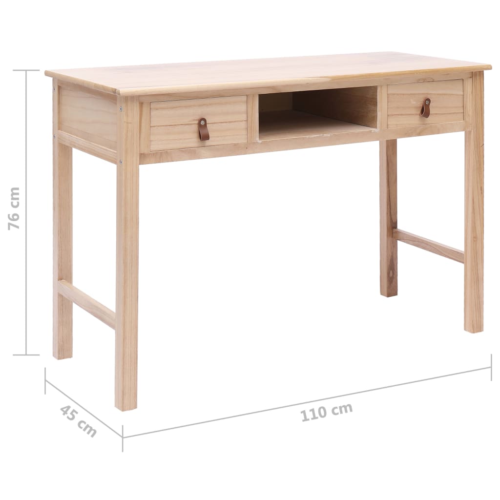 Desk Natural Paulownia wood, Poplar wood Medium Desk