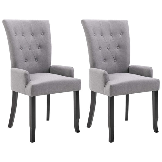 Dining Chair Set of 2 Light Grey