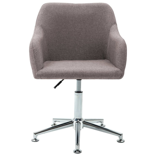 Office Chair Taupe Polyester Standard Adjustable Office Chair