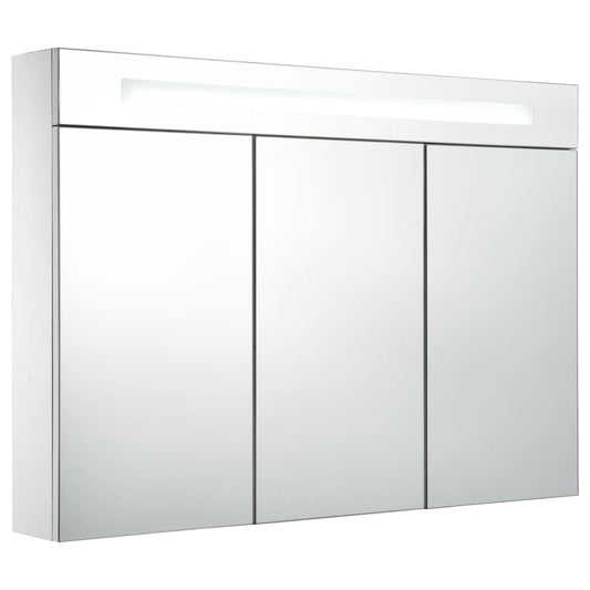 Bathroom Cabinet White and silver