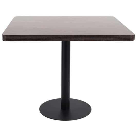 Bistro Table Dark brown and black MDF Medium Simplistic
