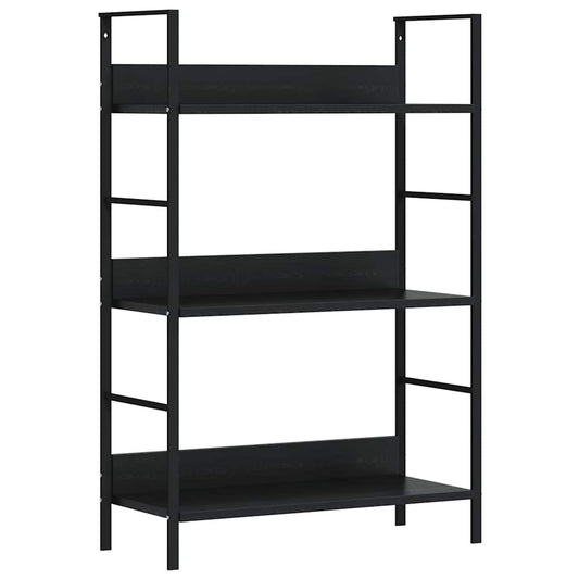 Shelf Cabinet Black Engineered wood, Steel Medium Bookshelf
