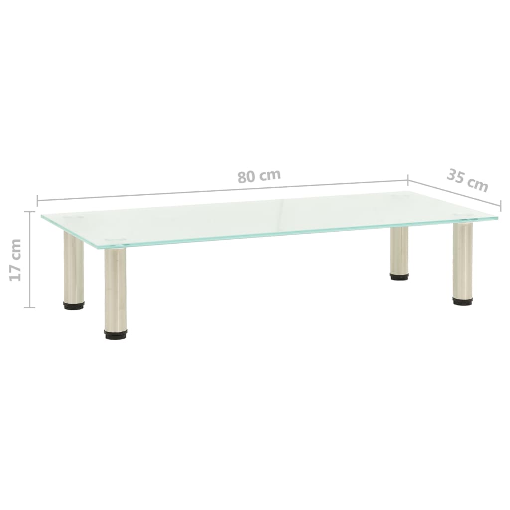 TV Stand Transparent Tempered glass, Stainless steel Medium