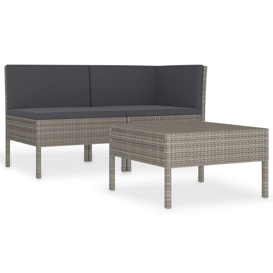 Garden Furniture Set Gray