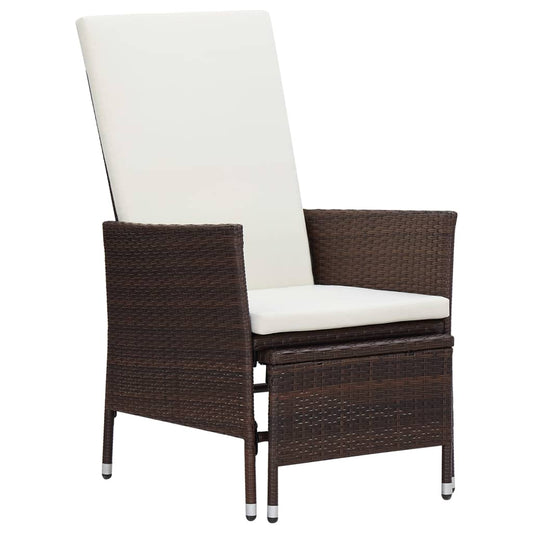 Garden Furniture Set Brown and Cream White