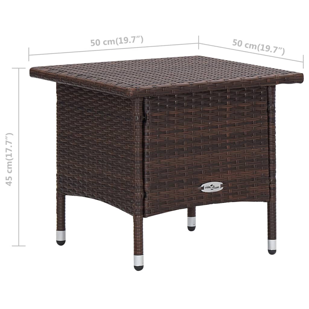 Garden Furniture Set Brown and Cream White