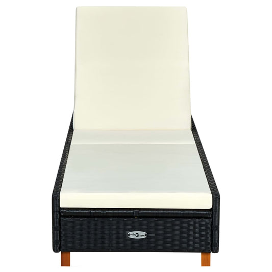 Sunbed Black and Cream White