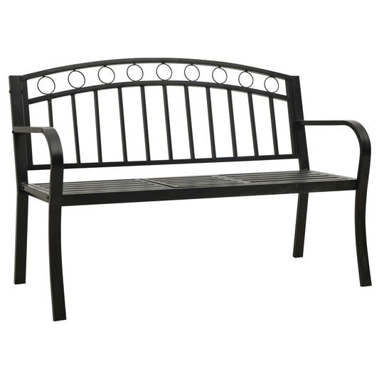 Garden Bench Black Powder-coated steel Medium Durable