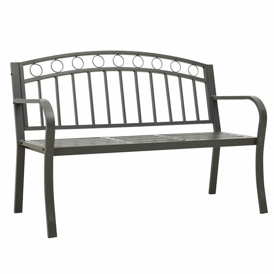 Garden Bench Grey Powder-coated steel Medium Durable