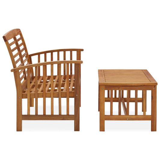 Garden Lounge Set Brown Solid acacia wood Medium Durable