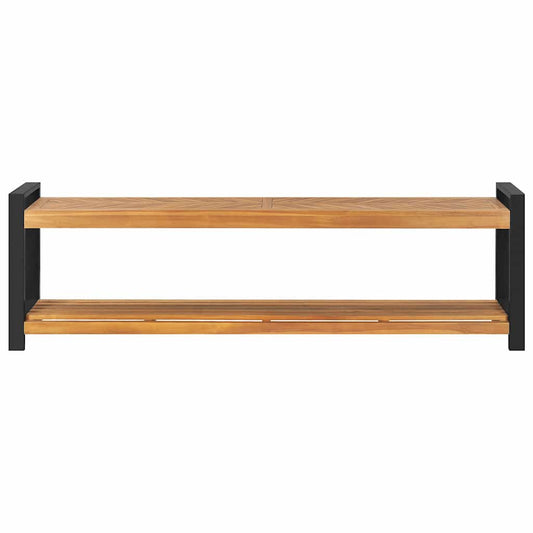 Bench with Storage Brown 160 x 30 x 50 cm Solid teak wood