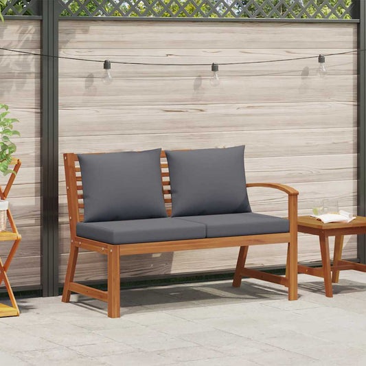 Garden Bench Dark grey Solid acacia wood 45.1 in Durable