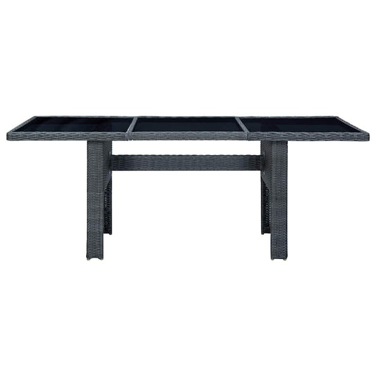 Garden Table Dark Grey and Black