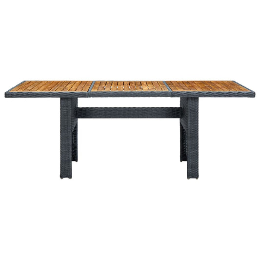 Garden Table Dark grey and brown