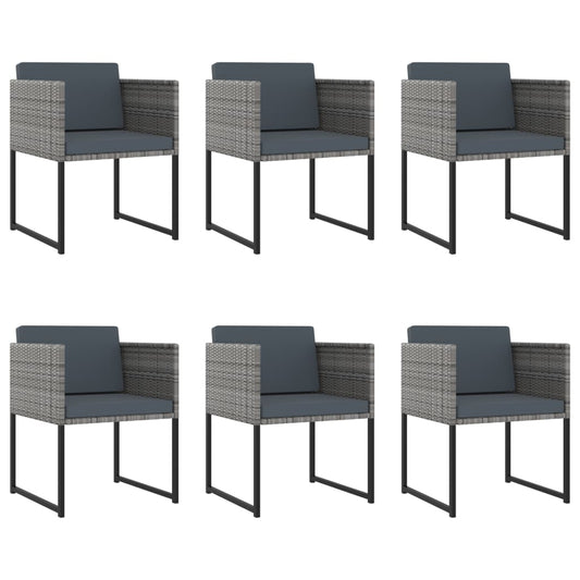 Garden Dining Set Grey Poly Rattan, Tempered Glass, Steel 10-Person