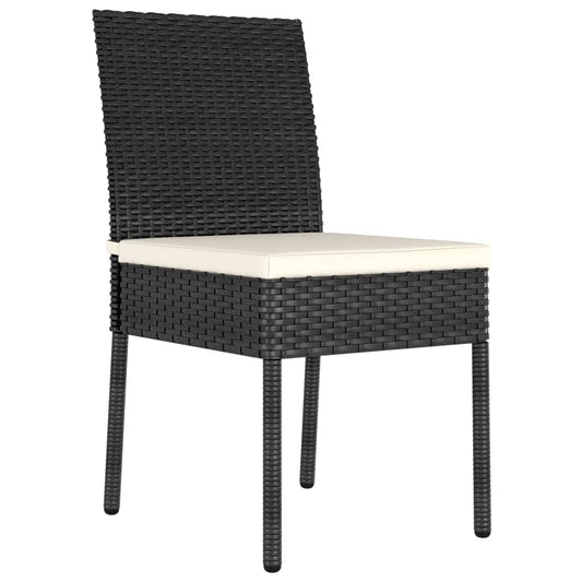 Door Screen Set of 2 Black Poly Rattan Standard Durable