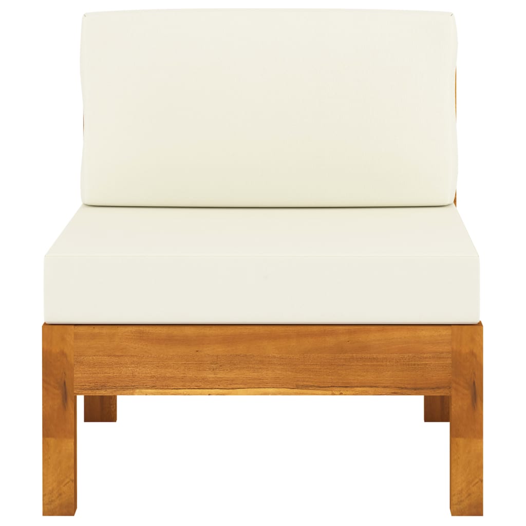 Wooden Lounge Set Cream