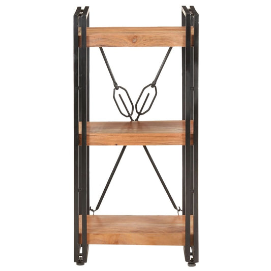 Bookcase Natural Wood and Black