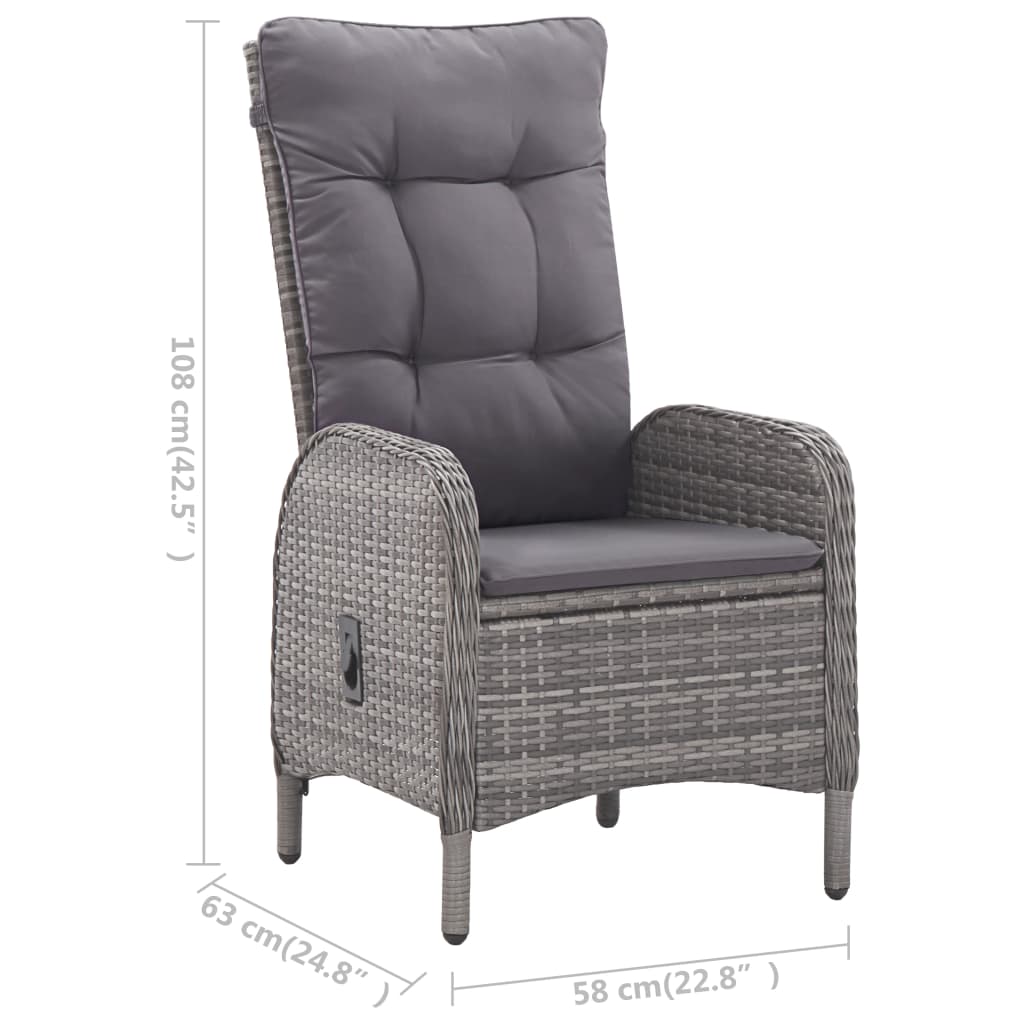 Garden Dining Set Grey
