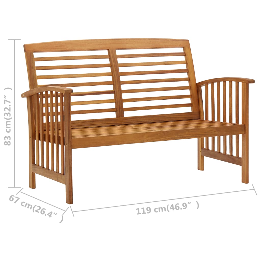 Garden Lounge Set Acacia Solid acacia wood Medium Durable