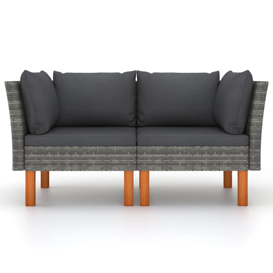 Corner Sofa Grey and Anthracite