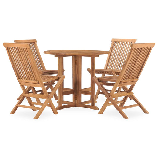 Outdoor Dining Set Teak Solid Teak Wood Standard Foldable