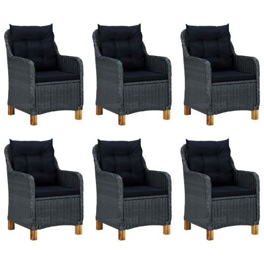Outdoor Dining Set Dark Grey