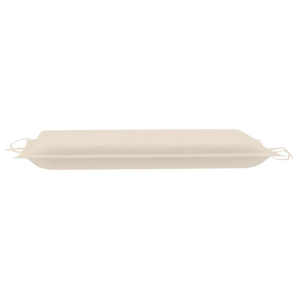 Sun Lounger Cream Solid Acacia Wood Adult Foldable