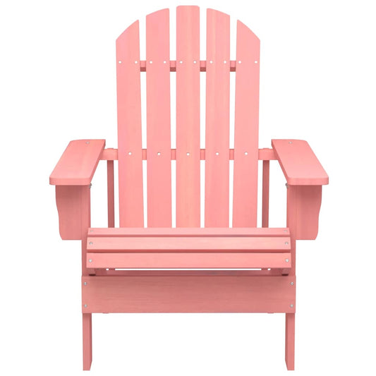 Patio Adirondack Chair Solid Fir Wood Pink