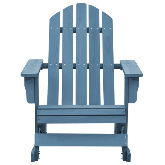 Garden Rocking Chair Blue Solid fir wood Regular