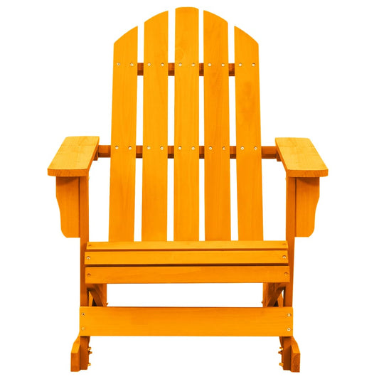 Garden Rocking Chair Orange Solid fir wood Medium Ergonomic