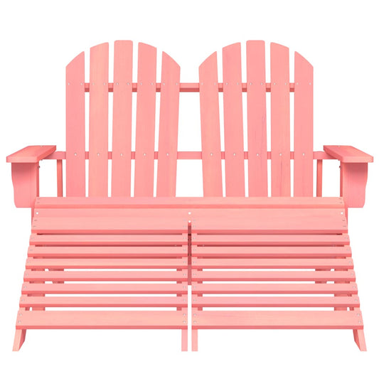 Garden Chair Pink Solid fir wood Large Detachable