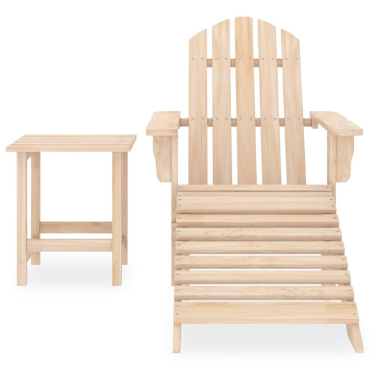 Garden Chair Natural Wood Solid fir wood Standard Detachable