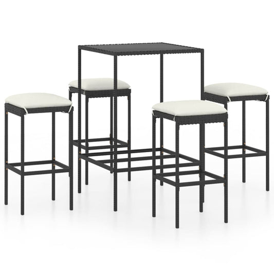 Garden Bar Set Black