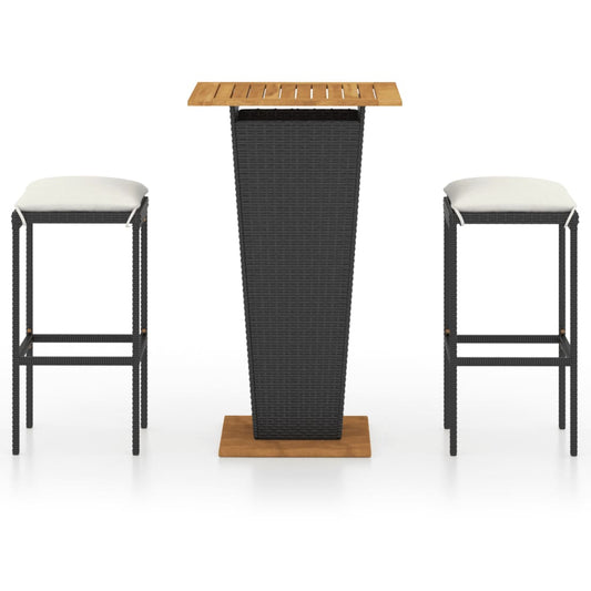 Garden Bar Set Black, Cream White