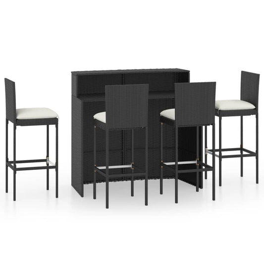 Garden Bar Set Black, Cream White