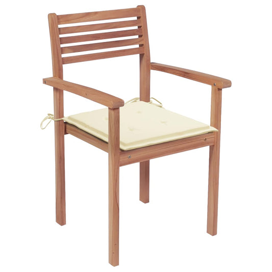Garden Chair Set of 2 Cream