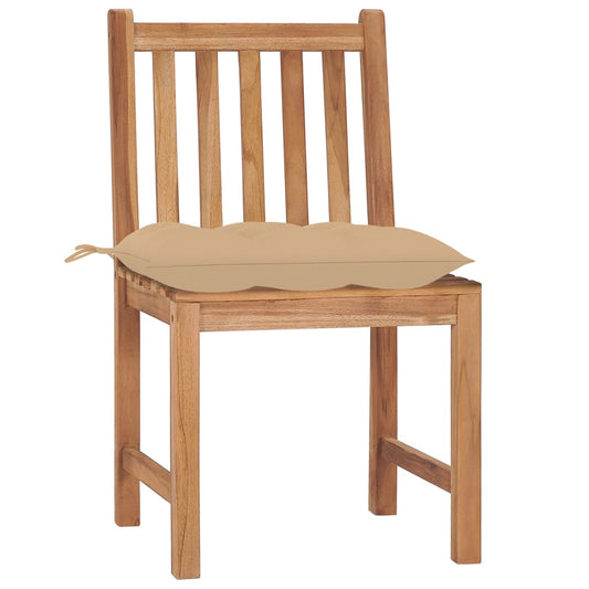 Patio Chair Set of 2 Warm finish Solid Teak Wood Standard
