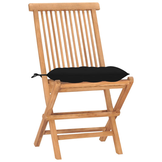 Patio Dining Set Set of 2 Teak Wood Natural