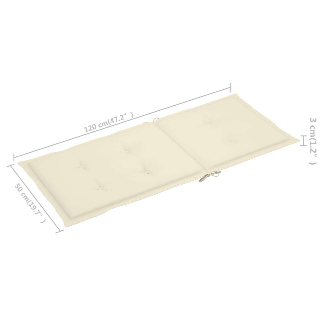 Garden Chair Set of 6 Brown, Cream