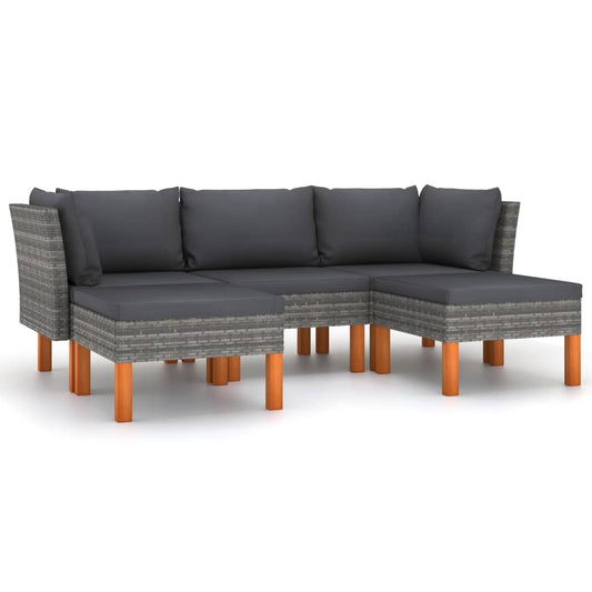 Garden Lounge Set Grey and Anthracite
