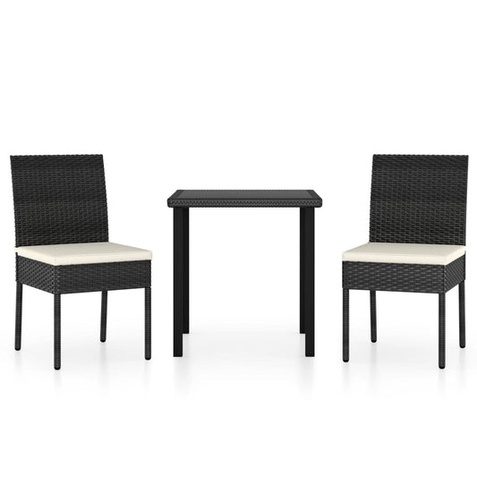 Dining Set Black, Cream