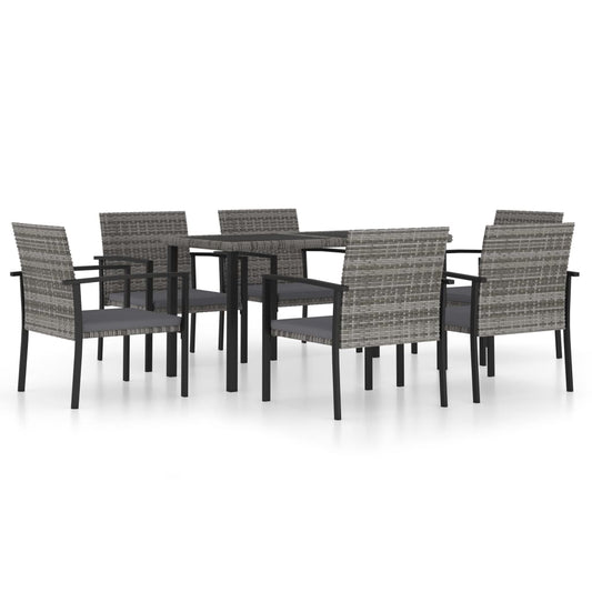 Dining Set Grey and black, grey cushions