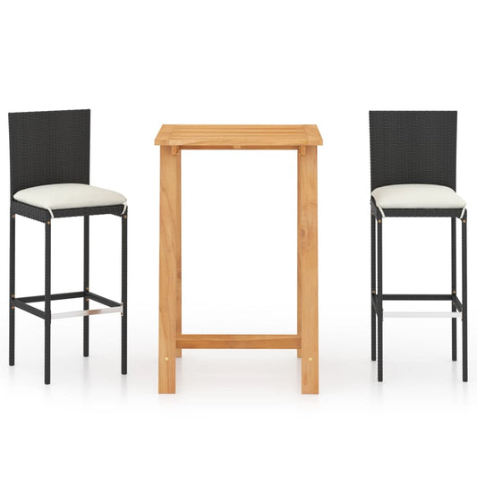 Garden Bar Set Black, Cream