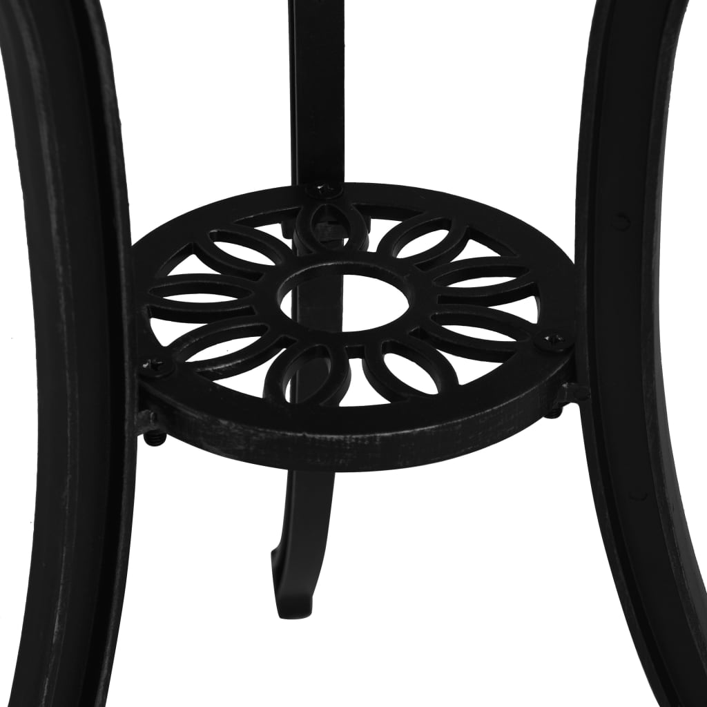 Bistro Set Black Cast aluminum Medium Durable Bistro Set